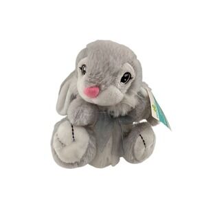 Walmart Dandee Bunny Way To Celebrate Easter Hoppy Hopster Plush Toy Gray 8" b